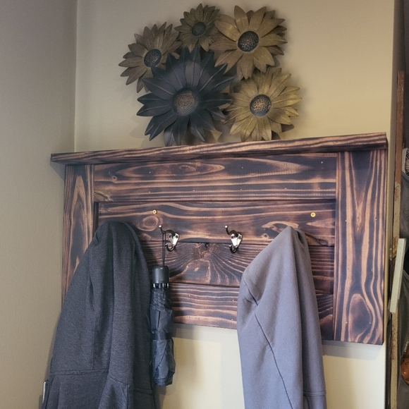 Handmade Wood Coat Rack - Picture 6 of 7
